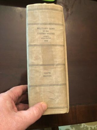 1949 Military Laws Of The United States (army Annotated Ninth Edition