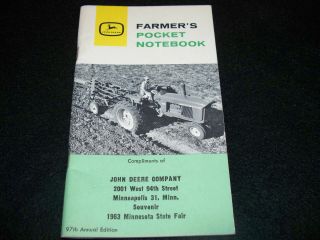 97th John Deere Pocket Ledger 4010 Generation Tractor 1963 Minnesota Fair