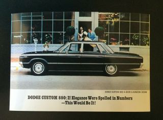 1965 Advertising Postcard Car Dodge Custom 800 - Old Vintage Stock