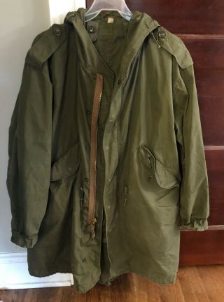 Vintage Us Army Korean War Era M - 1951 Fishtail Long Jacket Size S