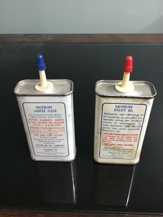 Valvoline Lighter Fluid And Utility Oil Cans