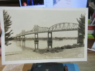 Vintage Old Washington State Postcard Pasco Kennewick Bridge Columbia River Rppc