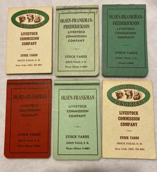 Vintage Olsen Frankman Livestock Commission Company In Sioux Falls Sd Notebooks