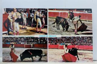 Mexico Mexican Bull Fight Postcard Old Vintage Card View Standard Souvenir Post