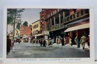 Canada Quebec Ste Anne De Beaupre Main Street Postcard Old Vintage Card View Pc