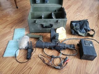 U.  S.  Army Sniperscope Infrared Scope Korean War M3 With Manuals Case.
