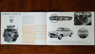 Lancia Flaminia Coupe 3B Pininfarina brochure Prospekt,  1963 2