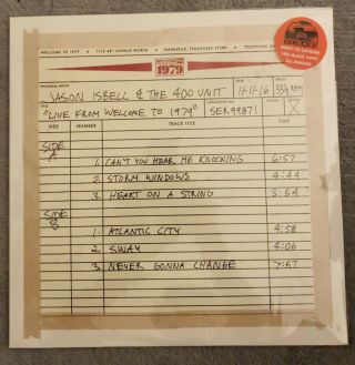 Jason Isbell & The 400 Unit - Live From Welcome To 1979 - Rare Rsd Vinyl Lp