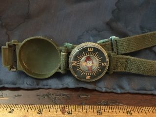 Us Military Vintage 1953 Wrist Compass,  Model 1949 - Superior Magneto Korean War