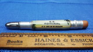 Vintage Ss Admiral On The Mississippi River - St Louis Missouri / Bullet Pencil