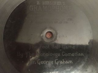 Berliner Record: The Football Game by the Monolouge (sic) Comedian George Graham 3