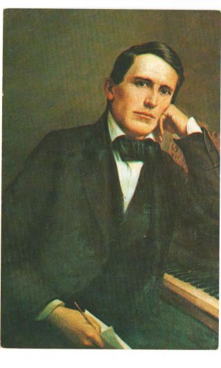 Stephen Collins Foster Portrait Postcard American Composer My Old Kentucky Home