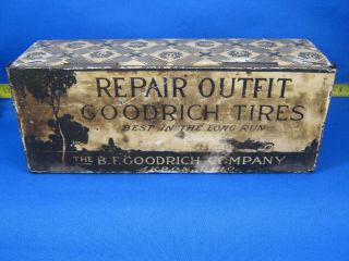 Vintage Automobile Car Truck Tin Box Repair Outfit Kit For Goodrich Tires