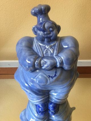 Red Wing Pottery Blue Chef Cookie Jar