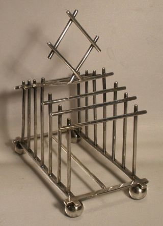 Rustic Fence Silverplate Toast Rack