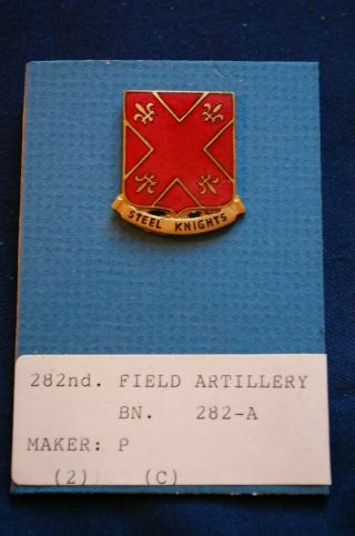 German Made 282nd Field Artillery Battalion,  Korean War Era & Later DUI 2