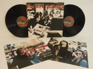 80s 90s Pop Rock Bon Jovi Crossroad 1994 Uk Double Vinyl Lp,  Inners N