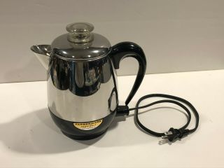 Vintage Farberware Superfast Model 134 Electric Percolator Coffee Pot