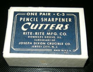 Vintage Rite Rite Mfg Pencil C - 3 Sharpener Replacement Blades Cutters