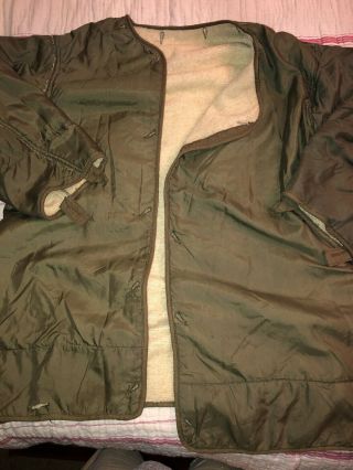 Vintage Us Army M - 1951 Fishtail Parka Field Jacket Pile Liner 1953 Medium