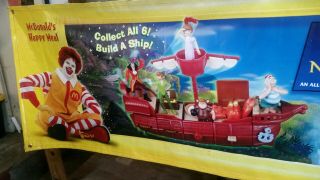 2002 Store Display Sign - Poster McDonald ' s Peter Pan Neverland 71/2 feet x 30 