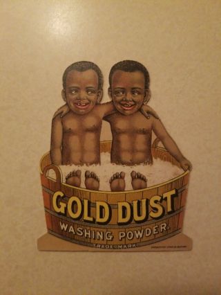 1880s Gold Dust Twins Washing Powder Wool Soap Advertising Victorian Trade Card