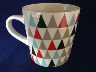 Fun Multi Colored Triangle Starbucks 16 Oz Coffee/tea Mug/cup -