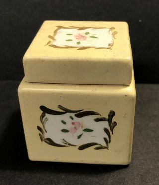 Antique French Porcelain Inkwell - Hand Painted - Paris Flea Market Find