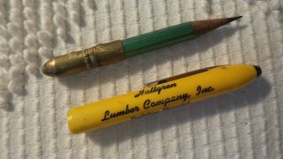 Vintage Adv Bullet Pencil Hallgren Lumber Co. ,  Dekalb,  Illinois