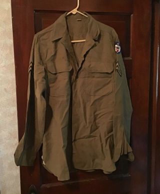 U.  S.  Korean War Army Dress Shirt? Alaska Patch 15 1/2 X 35