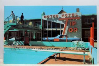 South Dakota Sd Rapid City Tip Top Motor Hotel Postcard Old Vintage Card View Pc