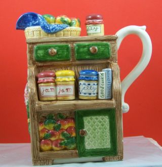 Fitz & Floyd,  1995 Omnibus,  Canister,  Pitcher,  Condiment Holder And S & P Set