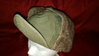 Us Army M - 1951 Korean War Pile Lined Field Cap Winter Cold Weather Hat Size 71/4