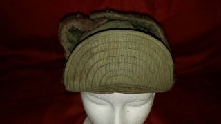 US Army M - 1951 Korean War PILE LINED FIELD CAP Winter Cold Weather Hat Size 71/4 3