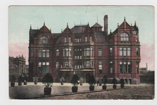 Old Card Gamble Institute St Helens 1905 Library Technical School Liverpool Waf