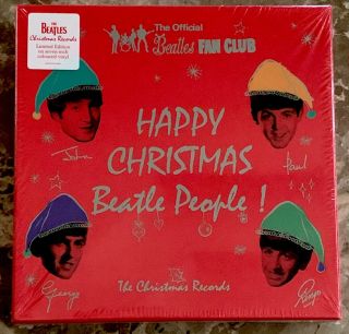 The Beatles Christmas Records Official Fan Club Box Set 7 Color Vinyl 7” Records