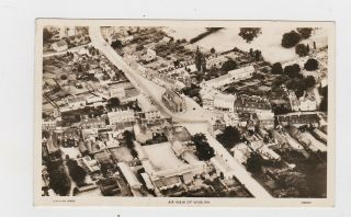 Old Real Photo Card Aerial View Woburn Bedfordshire Leighton Buzzard