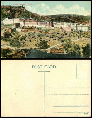 India Vintage Colour Postcard The Old Palace,  Umber,  General View Panorama Hills
