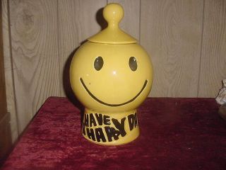 Mccoy   Smiley Face  Have A Happy Day Cookie Jar