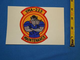 Korea - Vietnam War Usmc Marine Corps Squadron Patch,  Vma - 223 Maintenance (542)