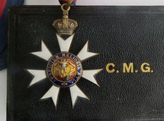 Order Of St.  Michael & St.  George C.  M.  G.  Medal (boxed)