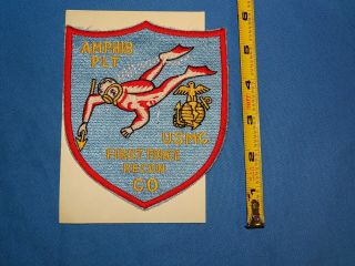 Korea - Vietnam War Usmc Marine Corps Patch,  Amphib Plt 1st Force Recon Co (480)