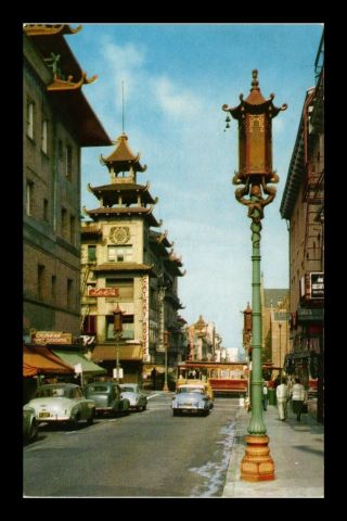 Dr Jim Stamps Us Old Cars Chinatown San Francisco California Postcard