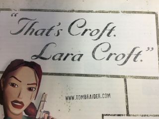 1998 VINTAGE PRINT AD - TOMB RAIDER III - That’s Croft.  Lara Croft - 8” x 11” 3