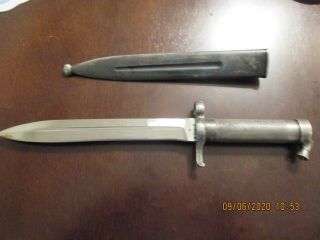 Vintage Swedish Army Military Knife Bayonet & Scabbard
