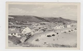 Old Real Photo Aerial View Card Pendine Beach Tenby Carmarthen Laugharne