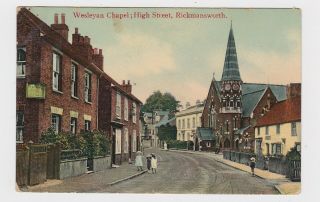 Great Old Card Wesleyan Chapel Rickmansworth High Street 1914 Herts Watford