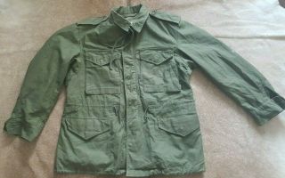 1950s War Us Army M - 1951 M51 Og - 107 Cotton/nylon Field Coat Jacket Olive Green M