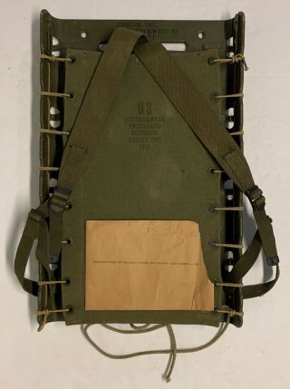 Korean War 1951 Dated Packboard With Instructions