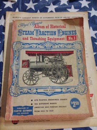 1949 Floyd Clymer Historical Steam Tractor Engines And Threshing.  Thresherman 